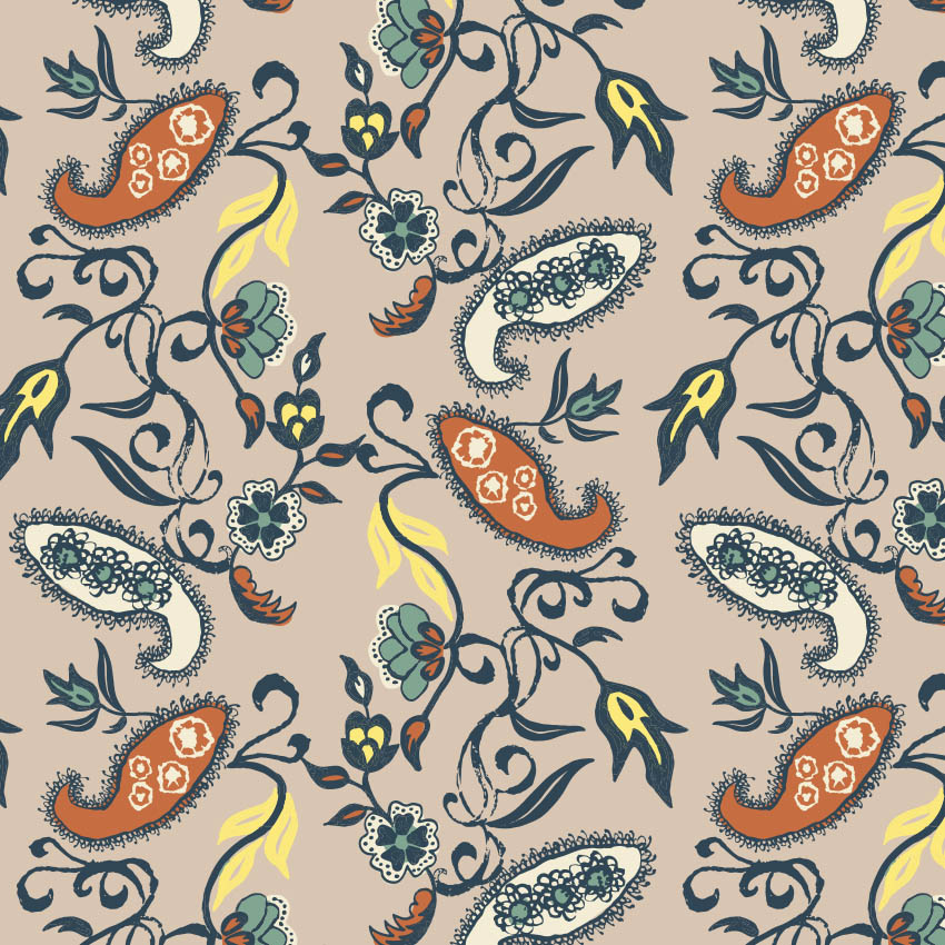 Paisley Fabric / Textile Print UK Designer